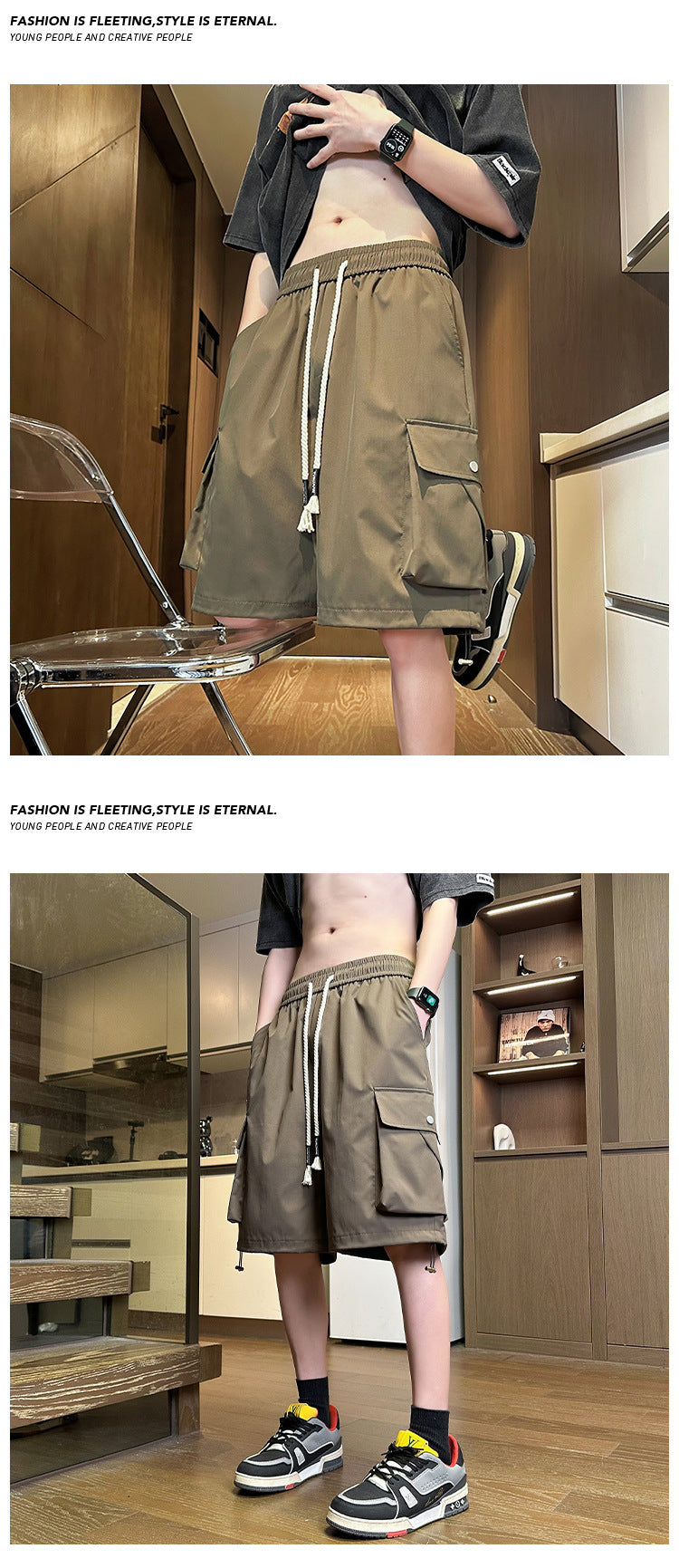 Summer Trendy Male Baggy Denim Shorts