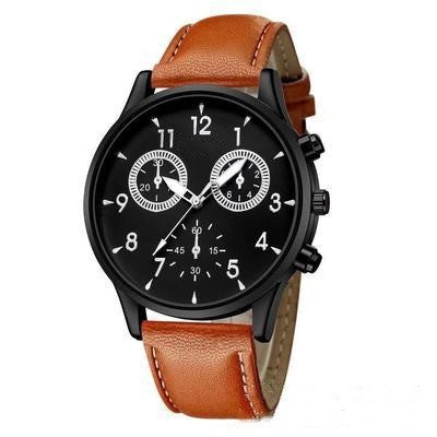 Men's Business Three-eye Belt Watch