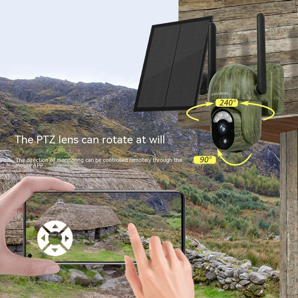 Camouflage 4G Solar Camera With Low Power Consumption And High-definition Full Color