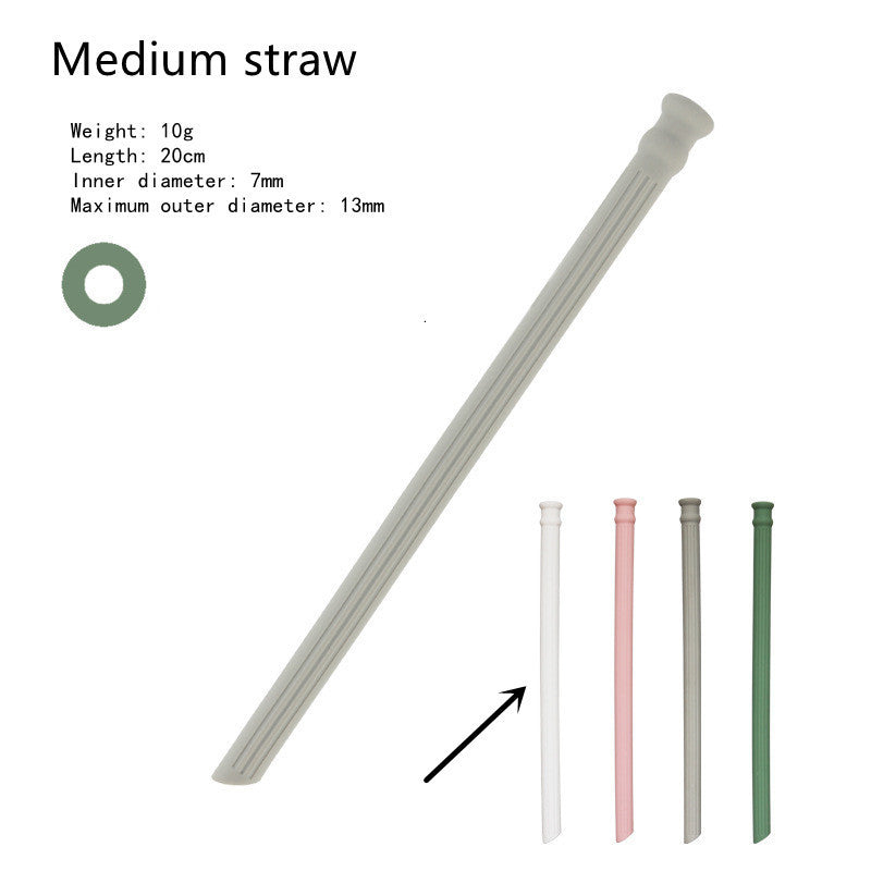 Silicone Straws Can Be Folded And Recycled Odorless Material Food Grade