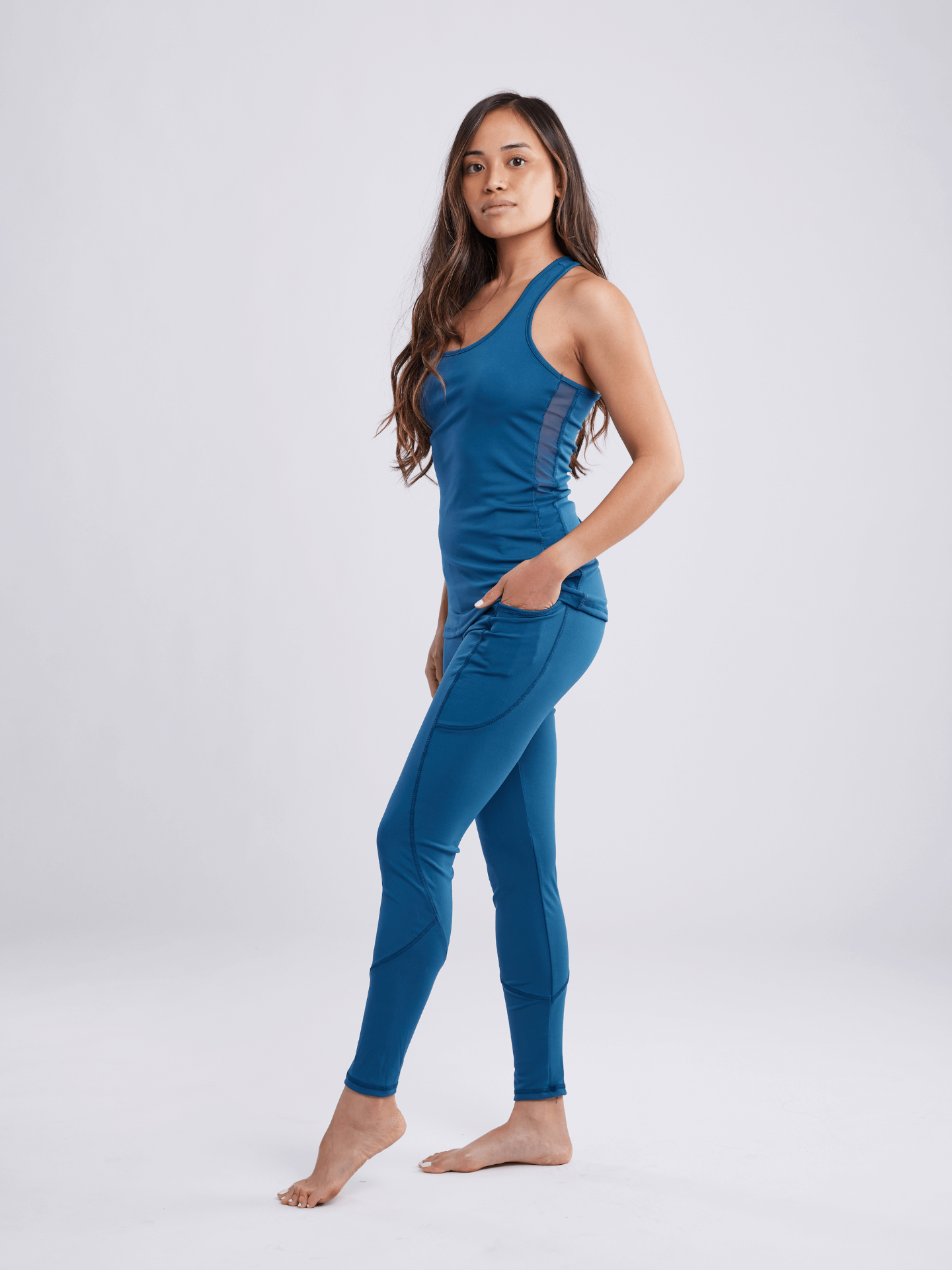 High-Waisted Classic Gym Leggings with Side Pockets