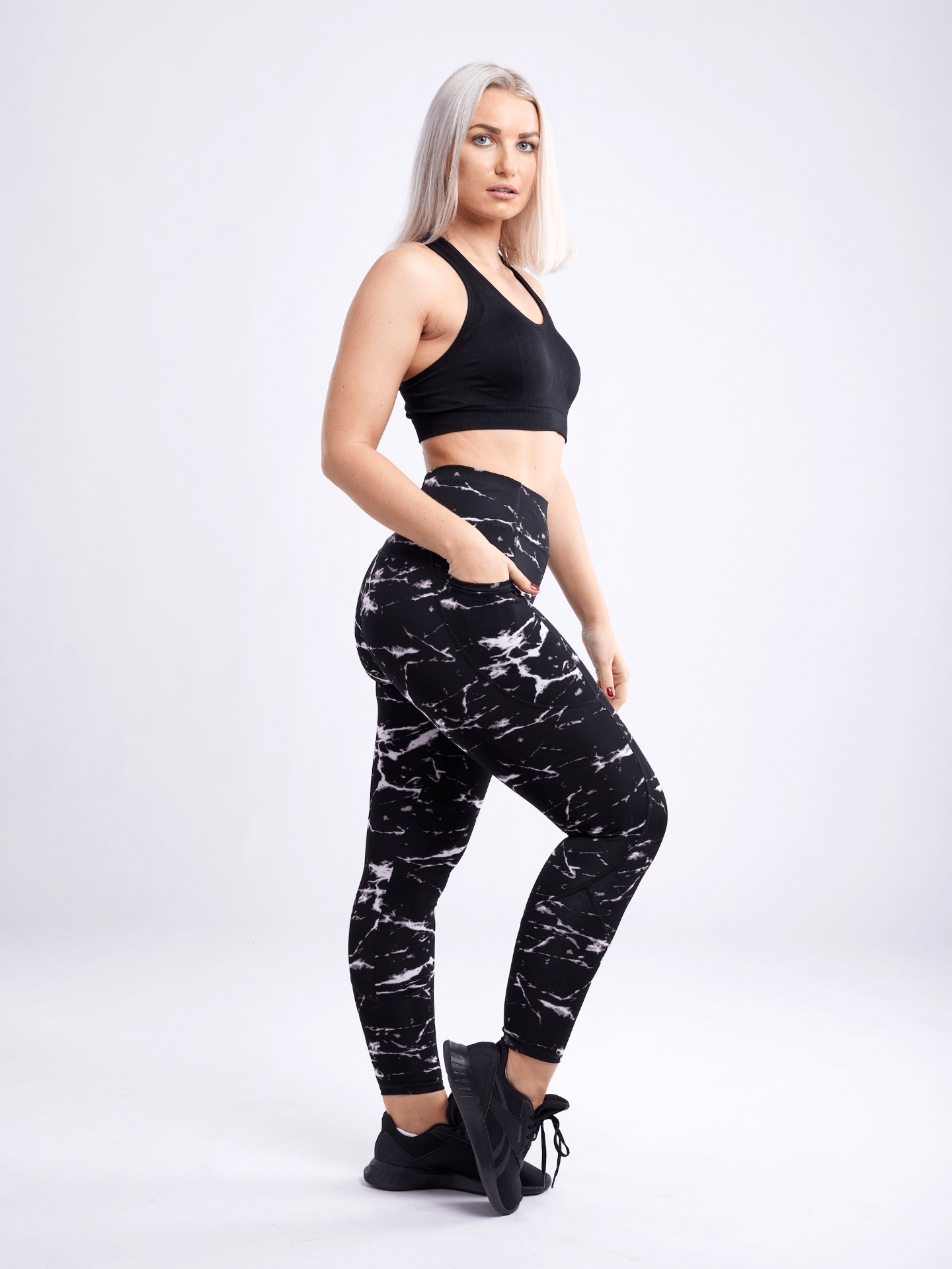 High-Waisted Classic Gym Leggings with Side Pockets