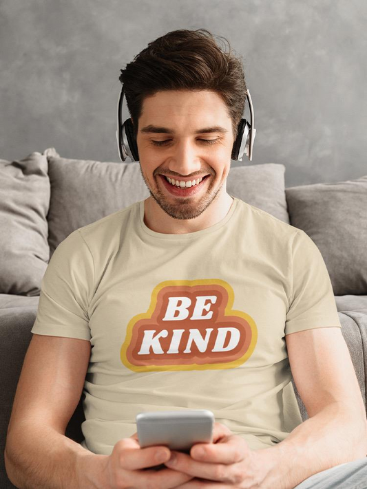 Be Kind Retro Slogan T-shirt -Smart Prints Ink Designs