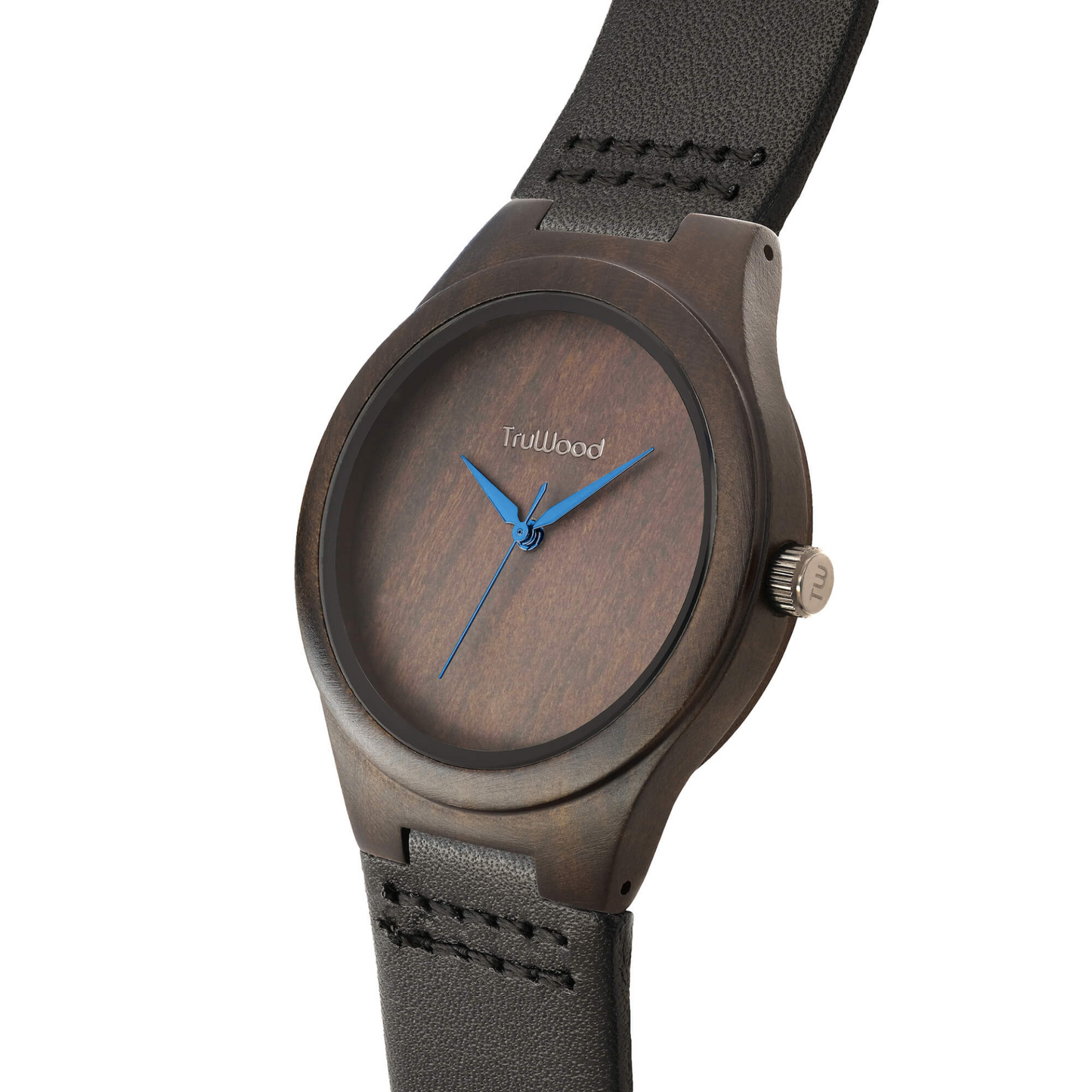 Azure minimalist watch style leather band