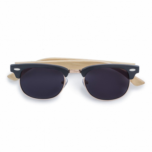 Vintage sunglasses. Bamboo. natural wooden Black