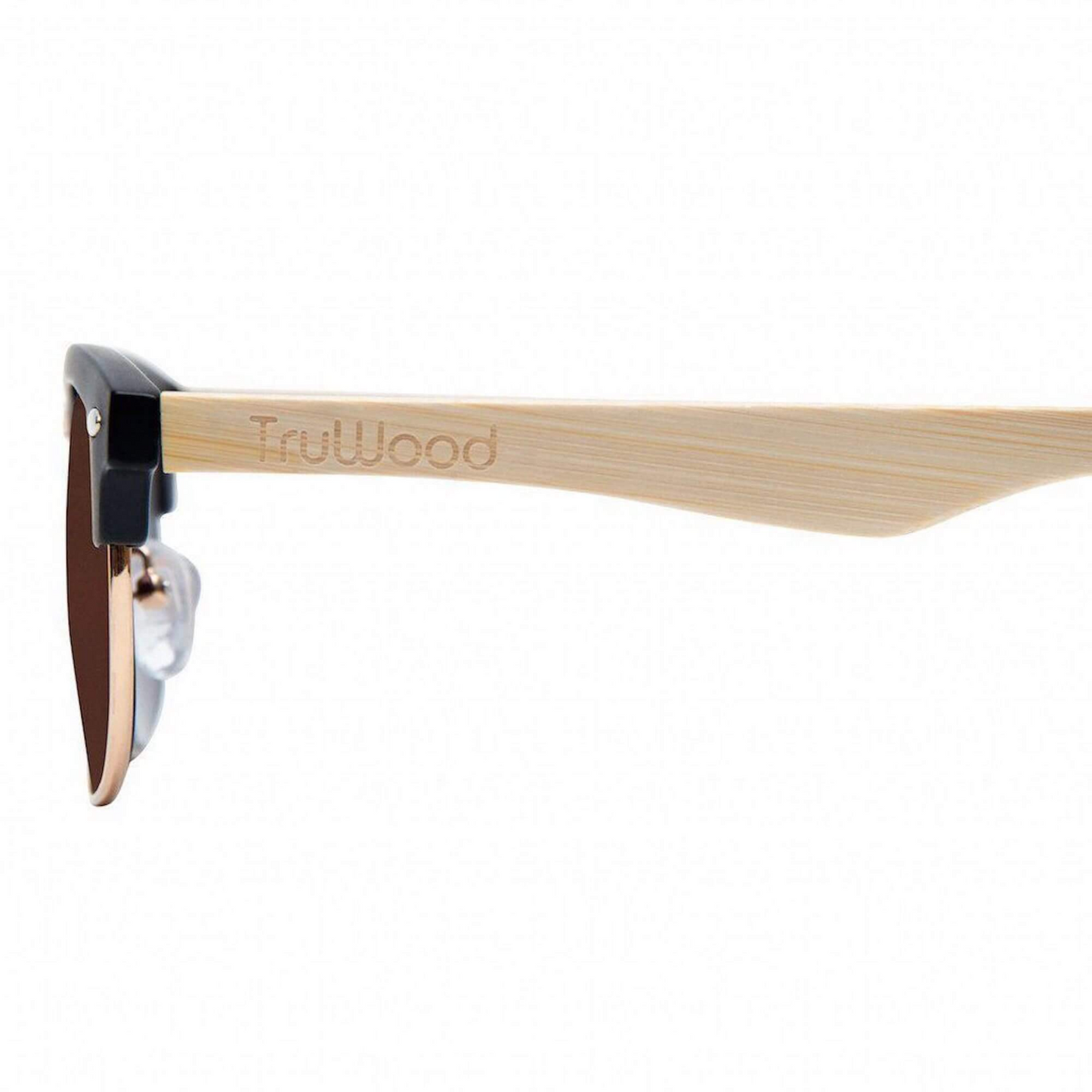 Vintage sunglasses. Bamboo. natural wooden Black