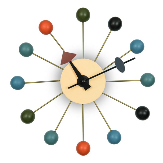 Concordia Modern Design Round Colorful Balls Silent Non-Ticking Wall Clock