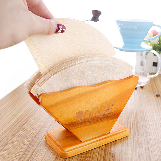 Fashion Coffee Wooden Filter Paper Holder, Put Filter Paper Holder, Hand-Made Coffee Filter Paper Holder