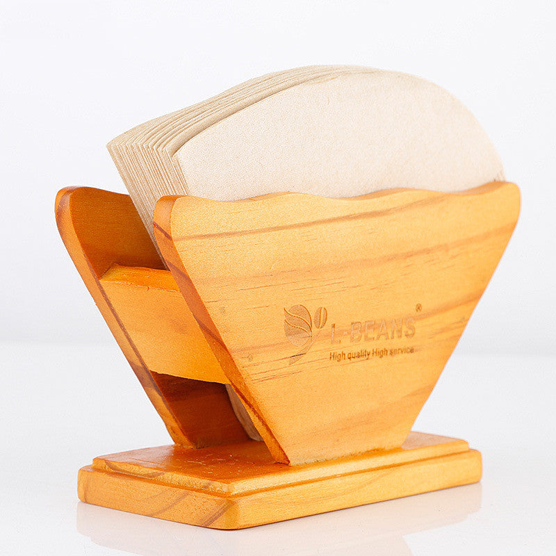 Fashion Coffee Wooden Filter Paper Holder, Put Filter Paper Holder, Hand-Made Coffee Filter Paper Holder