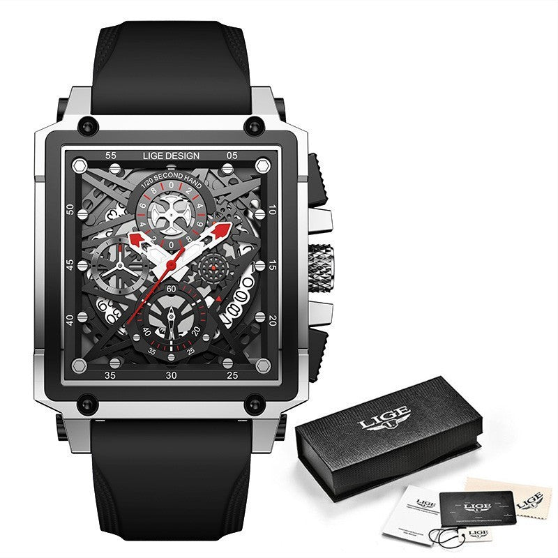 Men's Watch Square Multifunction Chronograph