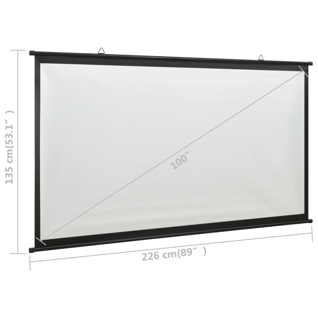 vidaXL Projection Screen 100" 16:9