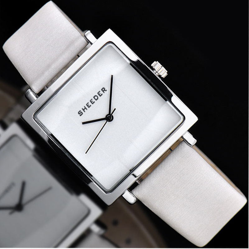 Watch WeChat Internet Celebrity Small Black Watch Retro Women's Quartz Watch Strap Small Square Watch