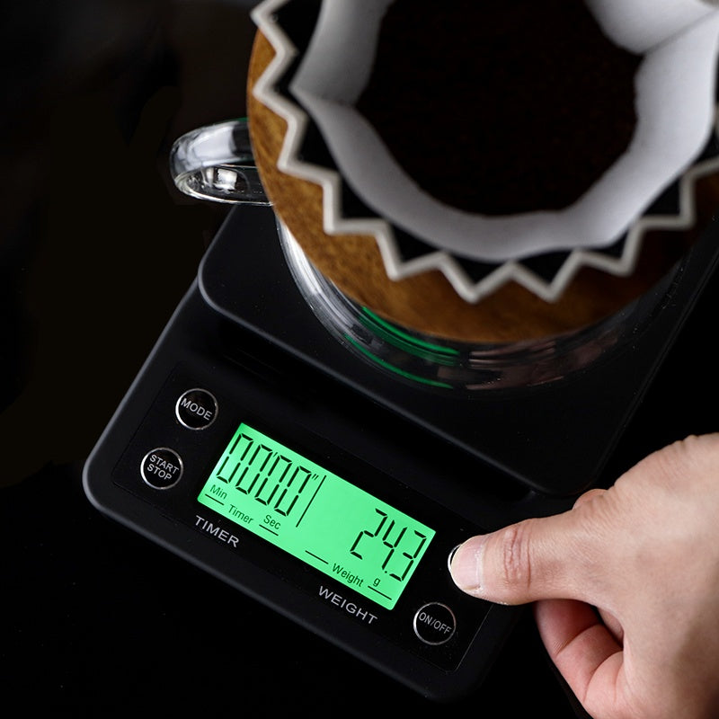 Hand made coffee scale