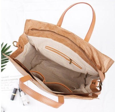 Stylish and eco-friendly paper handbags and checked bags