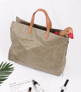 Stylish and eco-friendly paper handbags and checked bags