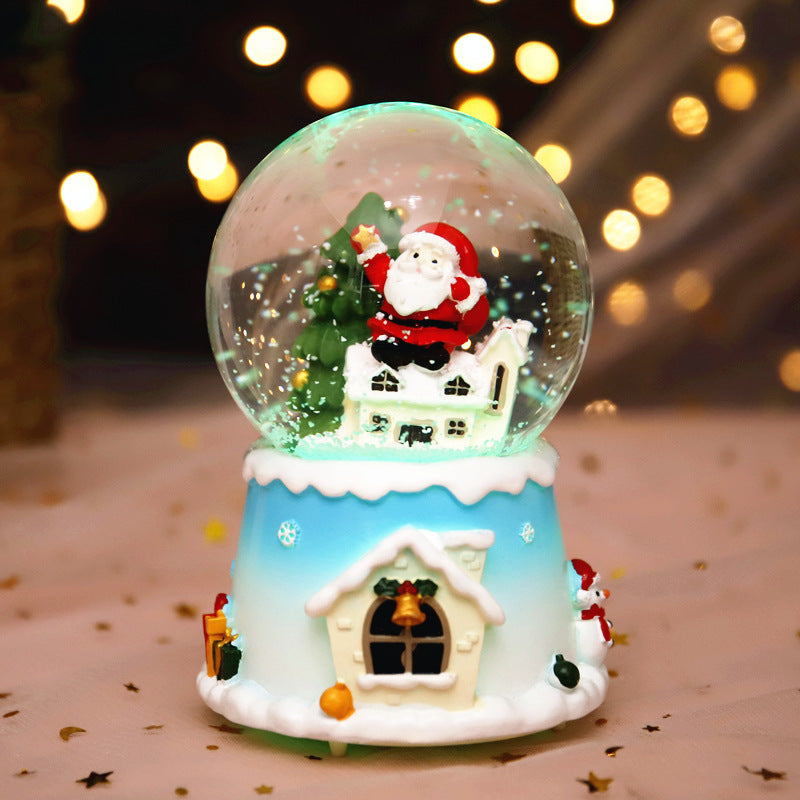 Christmas Full Crystal Ball Creative Music Box Decoration