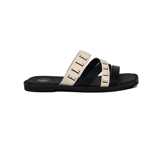 Oceana Comfy Fit Classic Faux Leather Sandal in Black