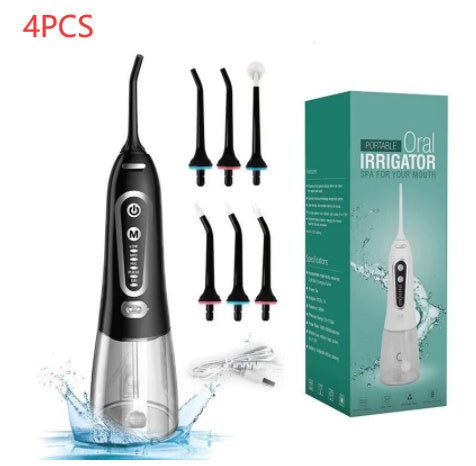 Portable Electric Flosser 6 Heads Set