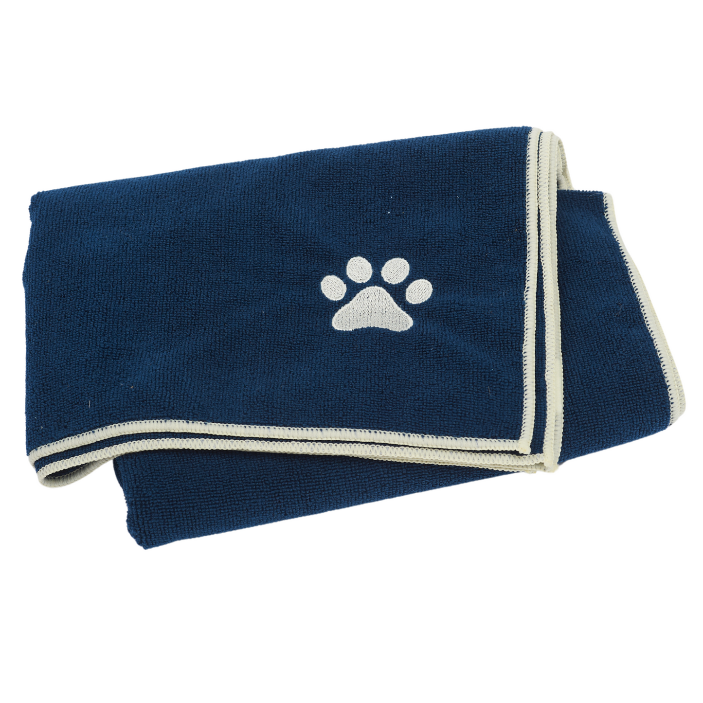 Country Living Quick Drying Microfiber Dog Bath Towel with Paw Print (Blue)