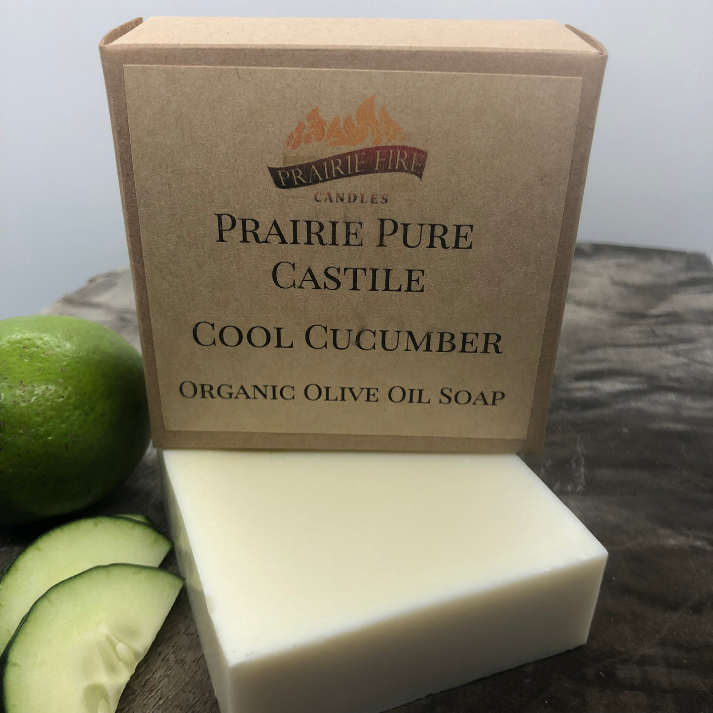 Cool Cucumber Real Castile Organic Olive Oil Soap for Sensitive Skin - Dye Free - 100% Certified Organic Extra Virgin Olive Oil