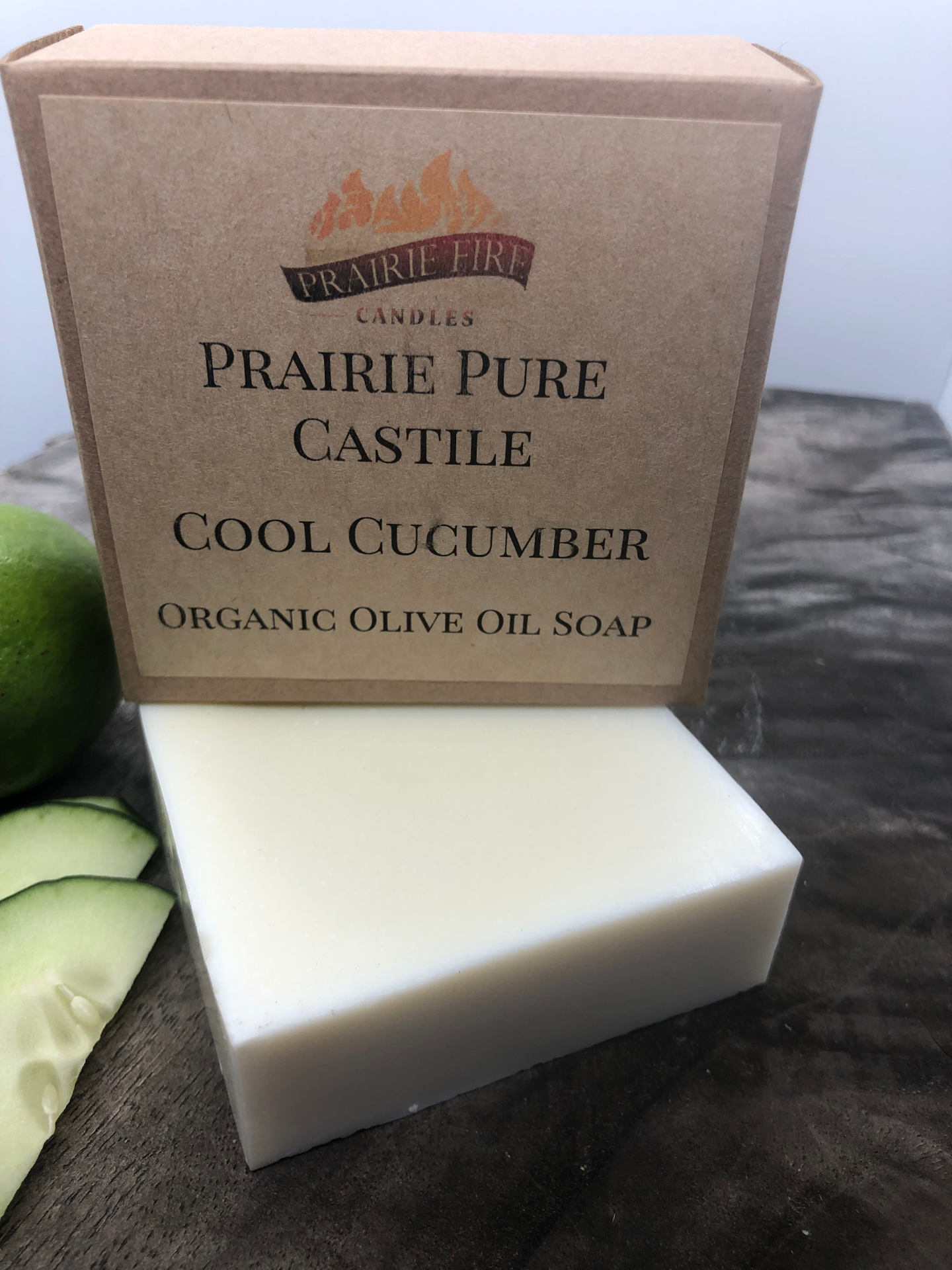 Cool Cucumber Real Castile Organic Olive Oil Soap for Sensitive Skin - Dye Free - 100% Certified Organic Extra Virgin Olive Oil