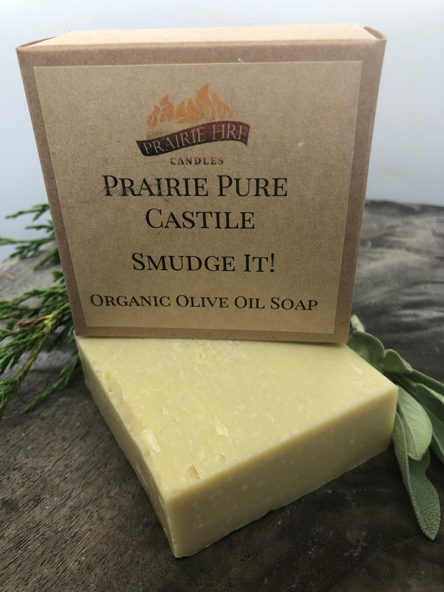 Smudge it! Real Castile Organic Olive Oil Soap for Sensitive Skin - Dye Free - 100% Certified Organic Extra Virgin Olive Oil