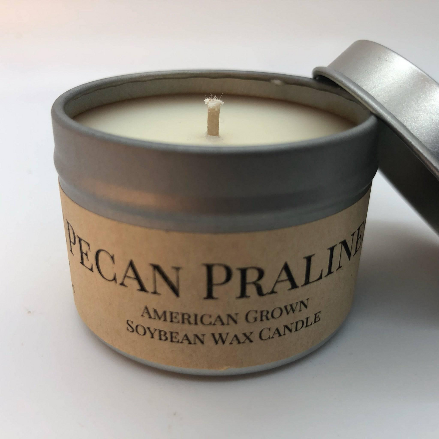 Pecan Pralines Soy Wax Candle | 2 oz Travel Tin