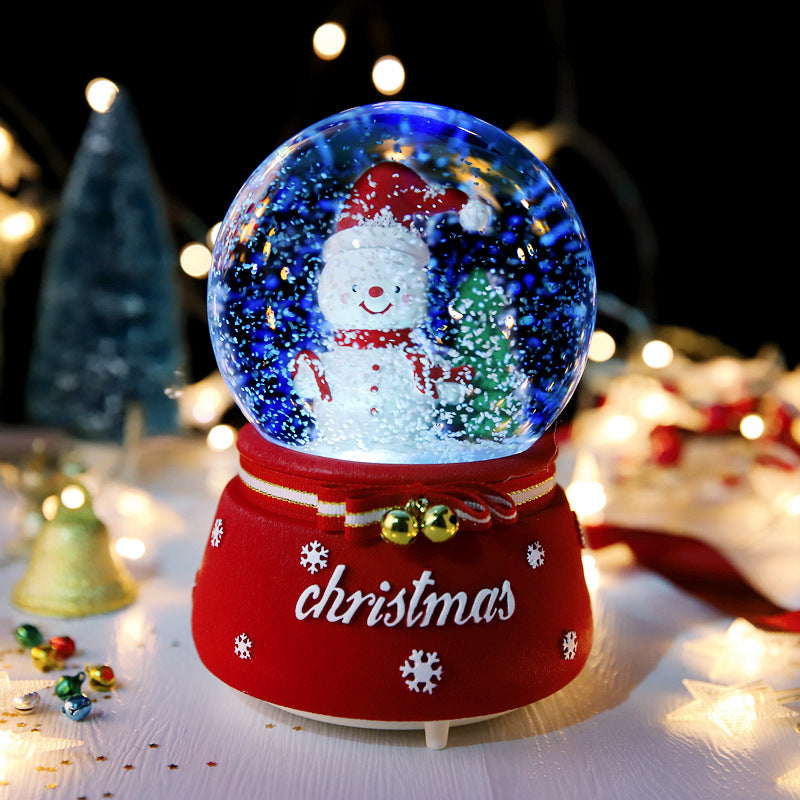 Christmas Full Crystal Ball Creative Music Box Decoration