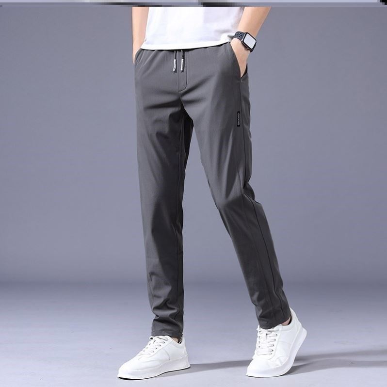 Drawstring Trousers Thin Casual Pants Korean Version Loose Straight Sweatpants Mens Clothing