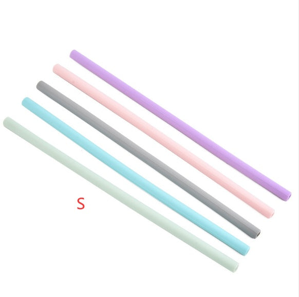 Silicone straight tube elbow circulating straw