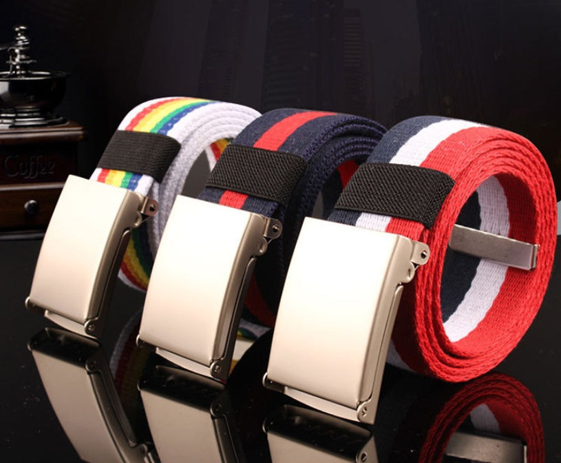 DOAKILV factory direct supply of young students color belt Korean fashion candy colored canvas belt