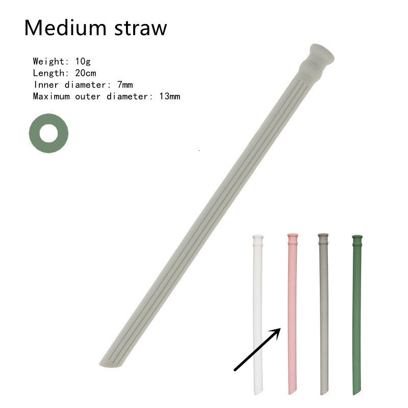 Silicone Straws Can Be Folded And Recycled Odorless Material Food Grade