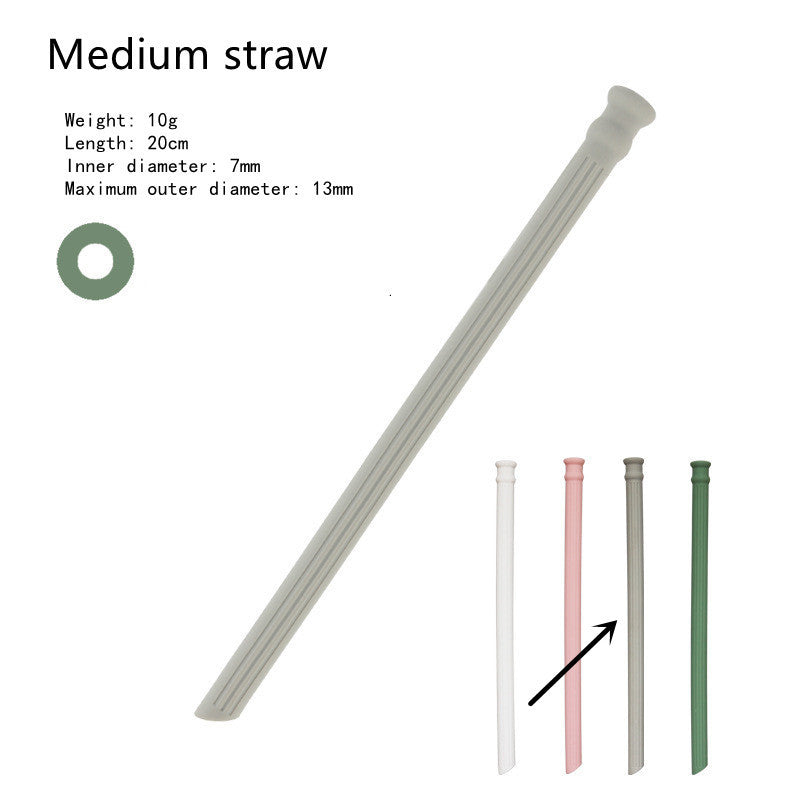 Silicone Straws Can Be Folded And Recycled Odorless Material Food Grade