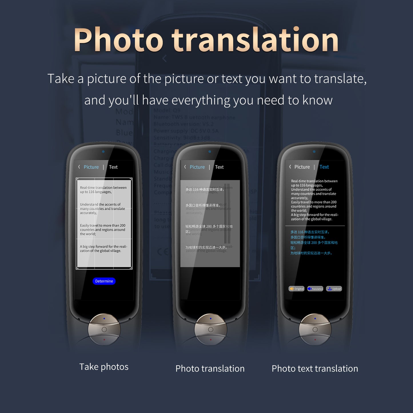 Portable Translation Pen Instant Text Scanner