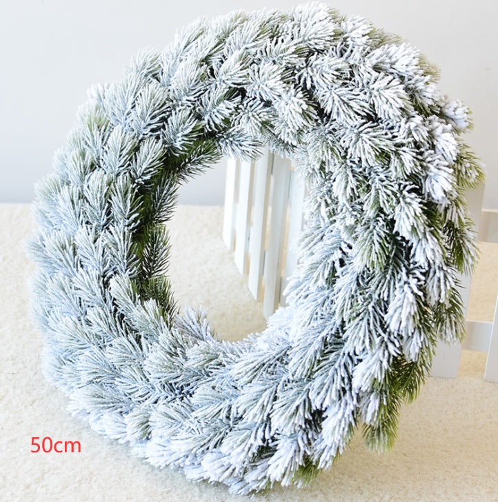 Snowflake pine cone Christmas Wreath