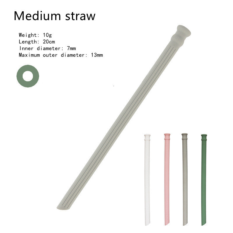 Silicone Straws Can Be Folded And Recycled Odorless Material Food Grade