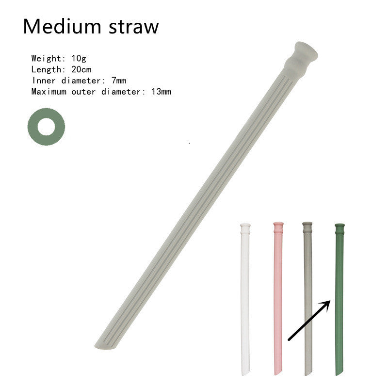 Silicone Straws Can Be Folded And Recycled Odorless Material Food Grade