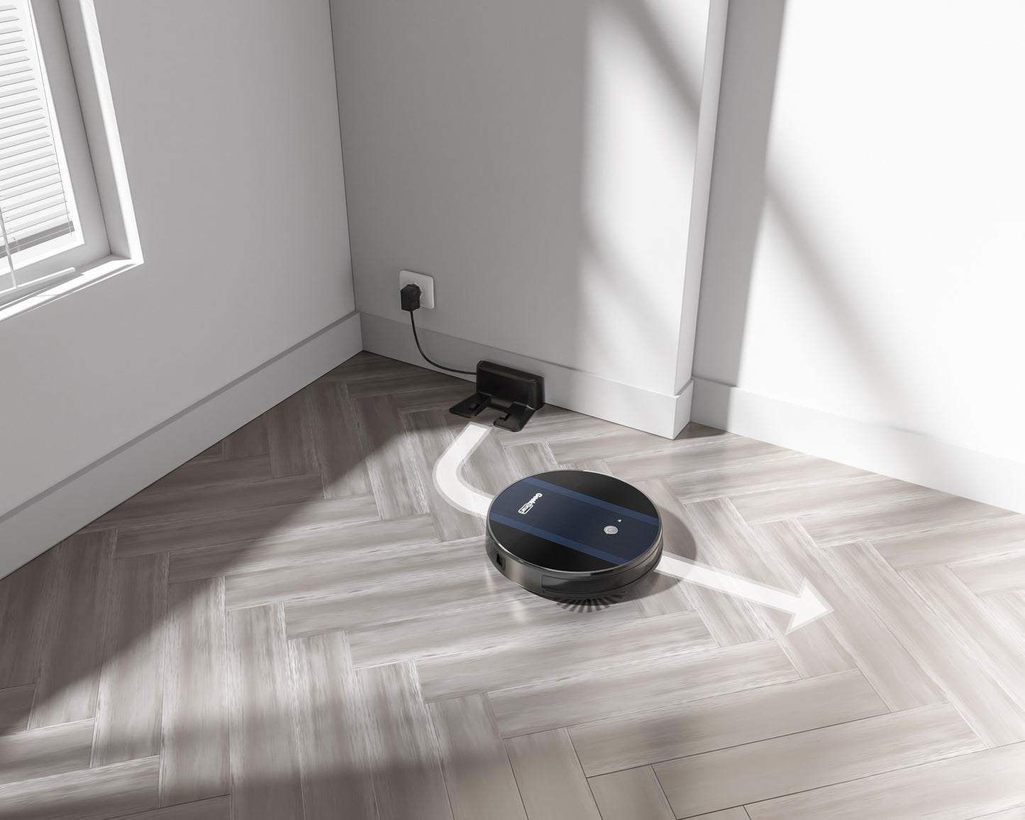 Smart Robot Vacuum Cleaner G6 Plus, Ultra-Thin, 1800Pa Strong Suction, Automatic Self-Charging, Wi-Fi Connectivity, App Control, Custom Cleaning, Great For Hard Floors To Carpets.