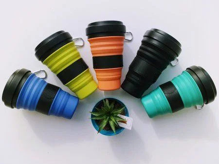 Eco-Friendly Retractable Large Foldable Silicone Cup 550ml