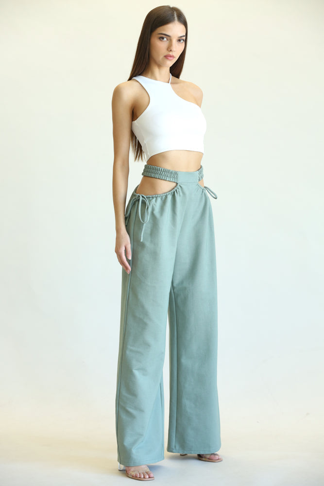 Kelly- High Waisted Cut Out Pants