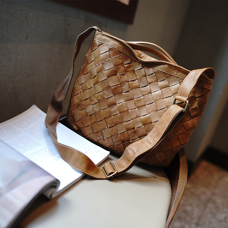 First Layer Cowhide Elegant Retro Luxury Handbag