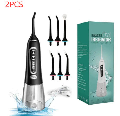 Portable Electric Flosser 6 Heads Set