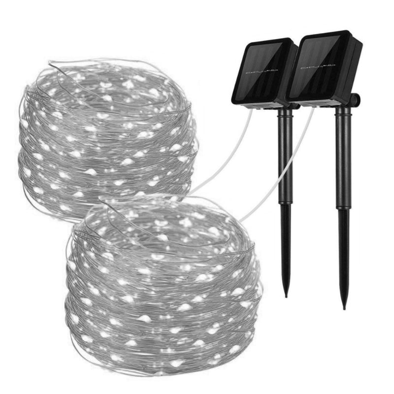 Mini Fiery 100 Lights Shine Like Firebugs With Solar Power 2/ Pak