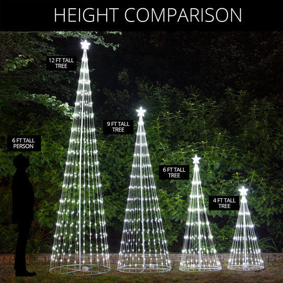 Fashionable LED Point Control Christmas Tree Light Garden Style