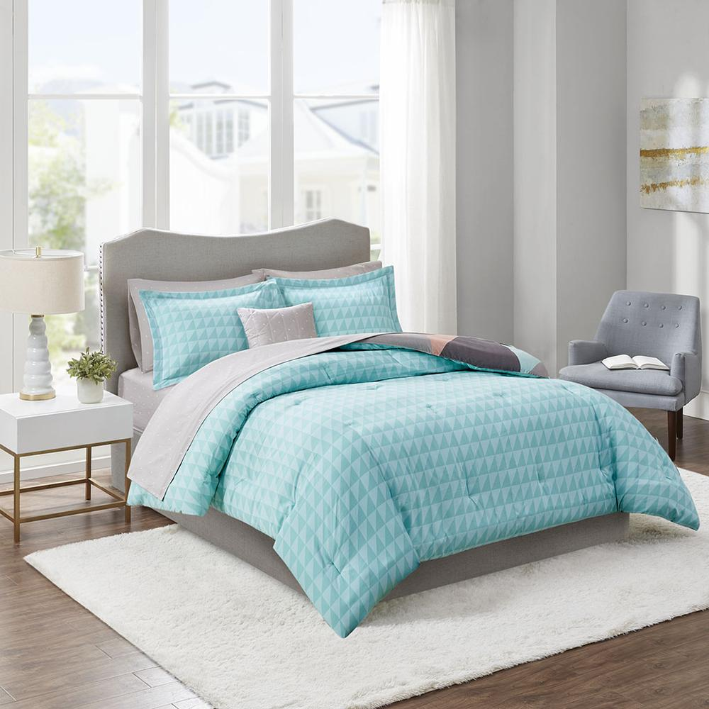 8 Piece Comforter Set with Bed Sheets