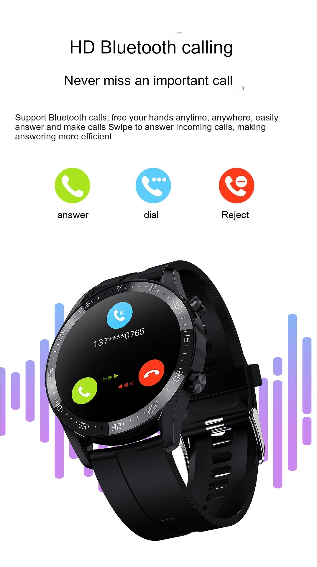 GT2 Smart Watch NFC Access Control Bluetooth Calling Sports Waterproof Monitoring Heart Rate Cross-border External Order