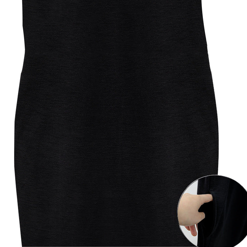 Short sleeve round neck pencil skirt