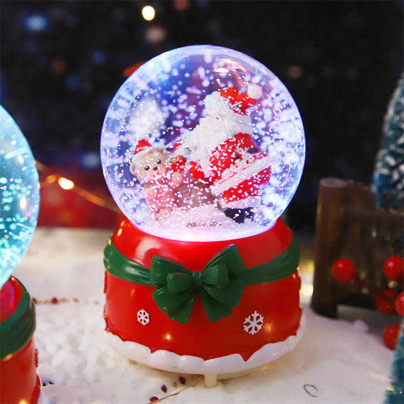 Christmas Full Crystal Ball Creative Music Box Decoration