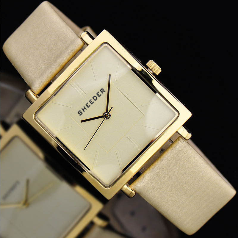 Watch WeChat Internet Celebrity Small Black Watch Retro Women's Quartz Watch Strap Small Square Watch