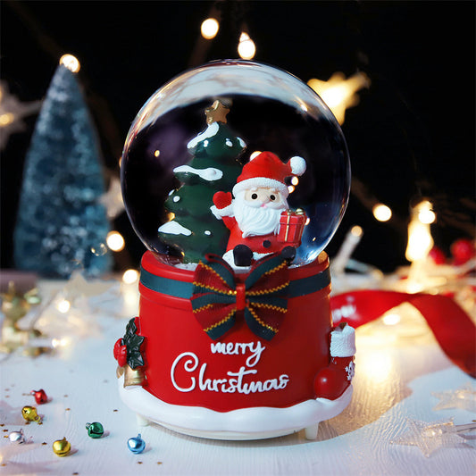 Christmas Full Crystal Ball Creative Music Box Decoration